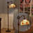 European-Style Glass, Iron Pole & Eco-Friendly Resin Floor Lamp