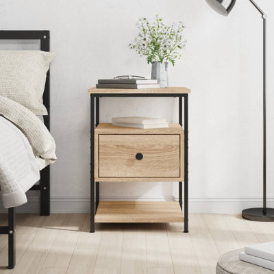 Agshin 40cm W Iron Bedside Table