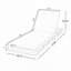 Chaise longue de patio en bois
