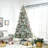 7.5/9Ft Tall Unlit Snow Flocked Pine Artificial Christmas Tree With Realistic Branches