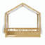 Lit de plancher pour enfants, base de lit en bois avec garde-corps de sécurité, guirlande lumineuse intégrée et tablette-2139226427
