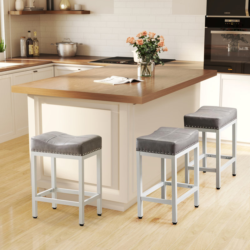 Tabourets de bar à hauteur de comptoir de 24 po, tabourets de selle de comptoir de cuisine pour pub, bar, salle à manger, 2