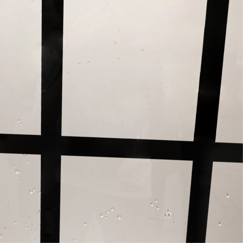 Shower Door 34" W X 72" H Single Panel Frameless Fixed Shower Door, 5/16 In. (8Mm), Open Entry Design In Matte Black