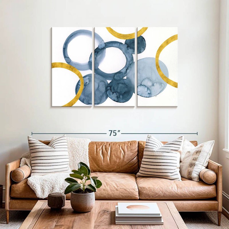 Bleu profond Avery I, H 48 po x l 74 po