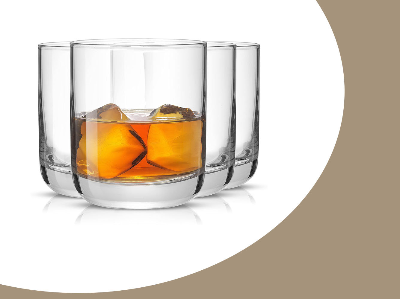 Eternal Night 4 - Piece 10oz. Glass Whiskey Glass Glassware Set