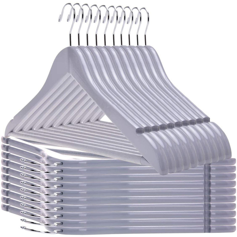 Cintre standard en bois antidérapant Lowenstein, 10, Gris