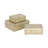 Set Of 3 6/7/9" Mosaic Boxes, Champagne