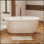Baignoire de trempage autoportante en acrylique 63 "avec trop-plein et drain chromés, certifié Cupc L 63" x l 31,1 ", blanc brillant