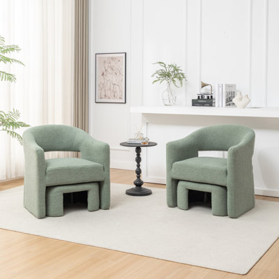 Fauteuil demi-tonneau avec repose-pieds