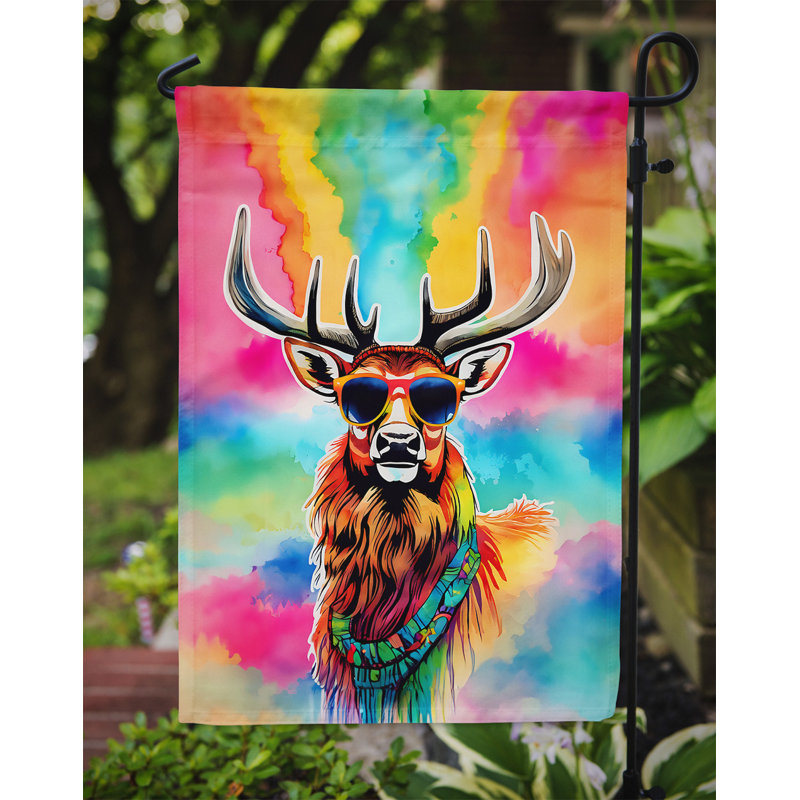 Drapeau de jardin hippie cerf cerf