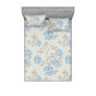 Bleu azur pâle, gris, bleu sarcelle / floral