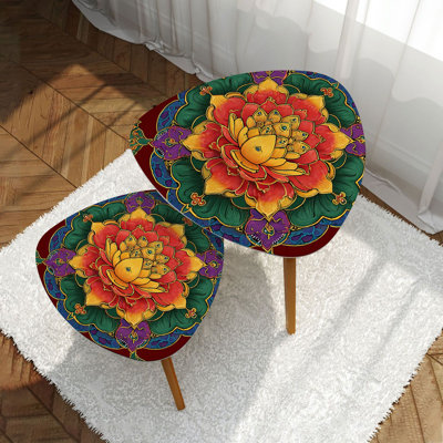Ensemble de 2 tables basses gigognes Triangle