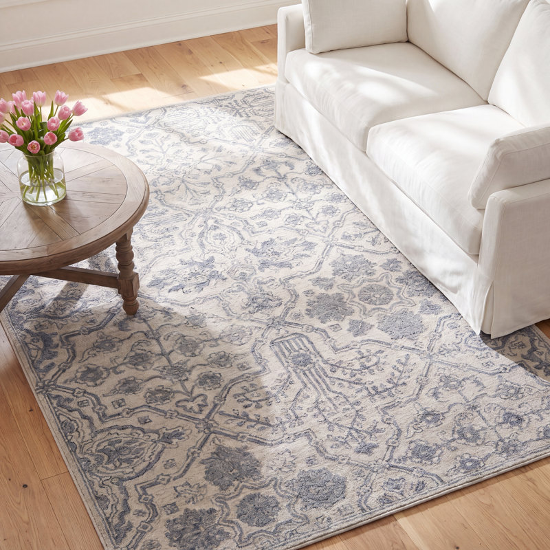 Cece Wool Floral Indoor Rug, Rectangle 8' x 11'