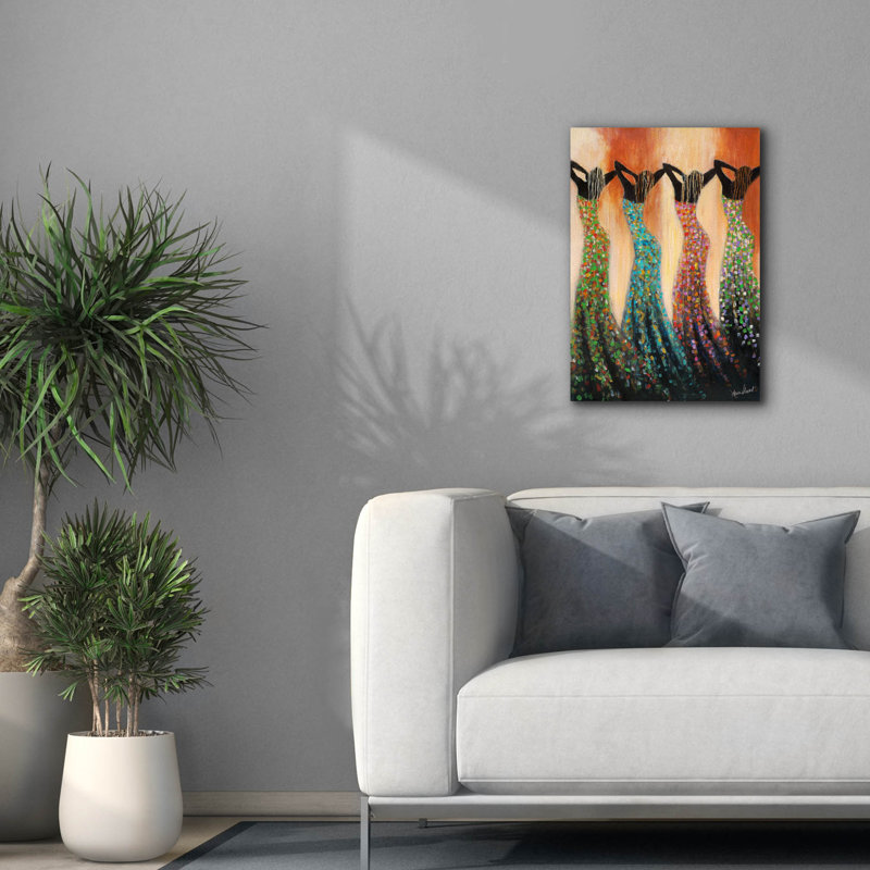 Danse du solstice d'été par Monica Stewart, H 26 po x l 18 po x P 0,75 po