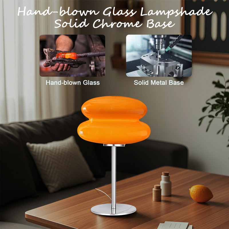 Bedroom Mushroom Lamp, Medieval Modern Bedside Table Lamp, Dimmable Retro Egg Tart Headlight, Unique Home Mushroom Decoration Aesthetic Lovely Living Room Desk Lamp