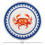 Set of 4 Crab House Sandwich Plates