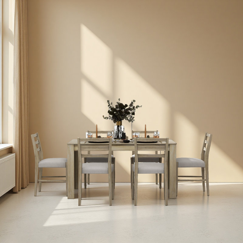 Ensemble de table de salle à manger 7 pièces 7 pièces avec rallonge 12 "et 2 tiroirs, 6 chaises, Jaune, Jaune, Jaune