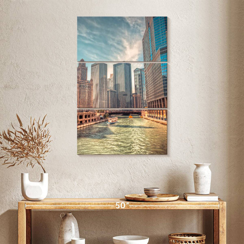 Nicci Exploring Chicago River, 38" H x 24" W