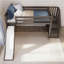 Lit mezzanine simple en bois massif Kincer-1183556947
