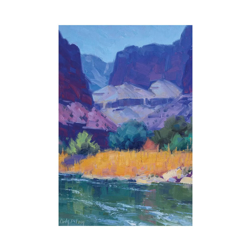 Cool Light in The Canyon 1 Piece Painting on Canvas, 66.04cm H x 45.72cm W x 1.91cm D, Wrapped Canvas