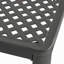 Table de salle à manger d'extérieur moderne en aluminium avec accents tissés, noir mat antique
