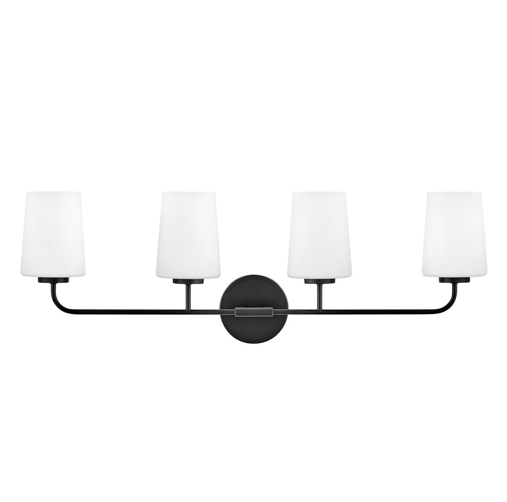 Fitz 4-Light Dimmable Vanity Light, Black