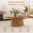 47" Oval Coffee Table, Farmhouse Center Accent Table for Living Room-60927492