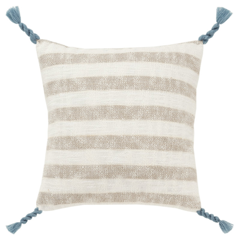 Tassels Cotton Blend Throw Pillow