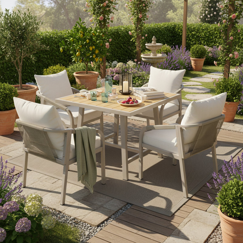4 - Person Patio Dining Set with Square Table