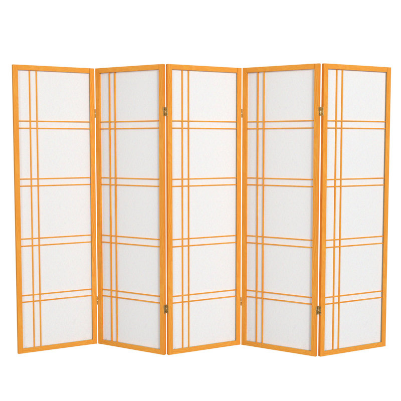 Cloison pliante en papier de riz de 58,75 po Keitez, 5, 5 pi, Miel