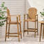 Tabourets de bar Adirondack en bois d'acacia, ensemble de 2