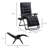Folding Outdoor Lounge Chair With Cushion&Side Tray - Ideal For Camping, Patio, And Lawn Relaxation-1462856075