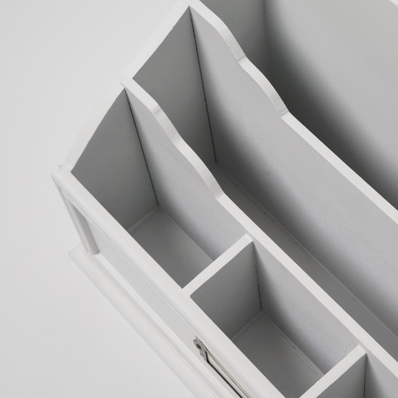 Classeur de bureau à 3 niveaux Danetta, Blanc