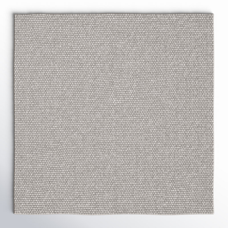 Elle Handmade Silver Rug, Square 8'