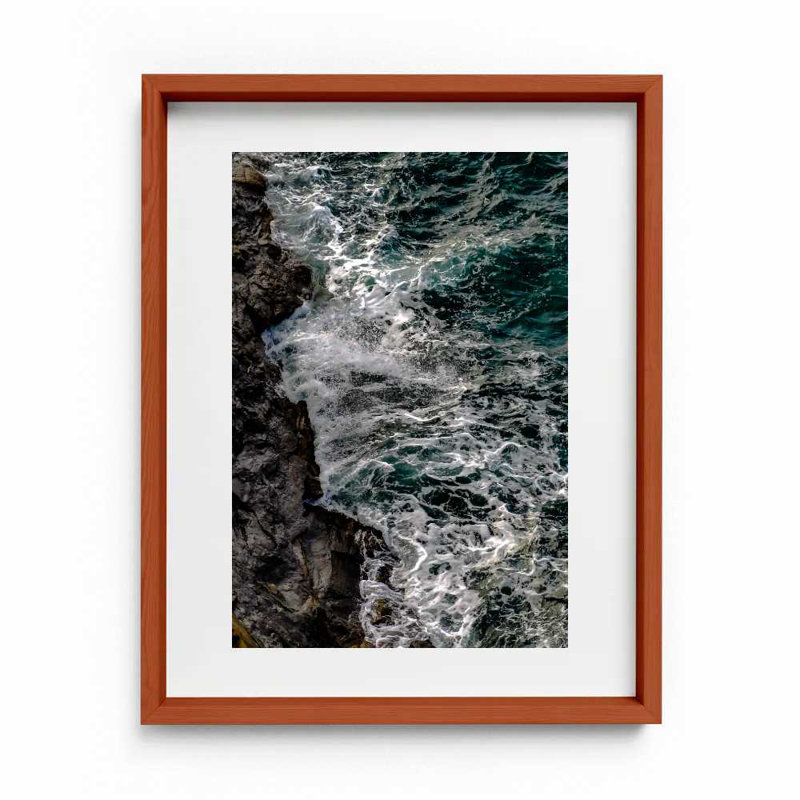 Water's Edge Print by Joseph Regan, 26" H x 22" W x 0.75" D, Cherry