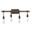 Eleesia 4-Light Dimmable Bronze/Brown Vanity Light-666510344-666510347