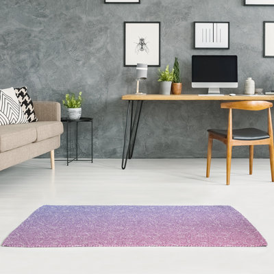 Tapis bleu ardoise moyen/dégradé moyen orchidée