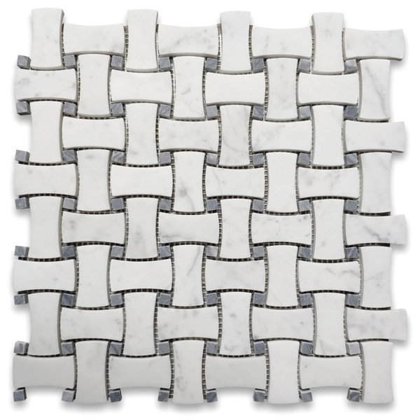 12" x 12" Marble Basketweave Mosaic Wall & Floor Tile