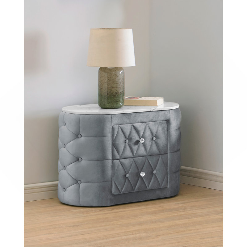 Meuble de chambre ovale gris 1pc