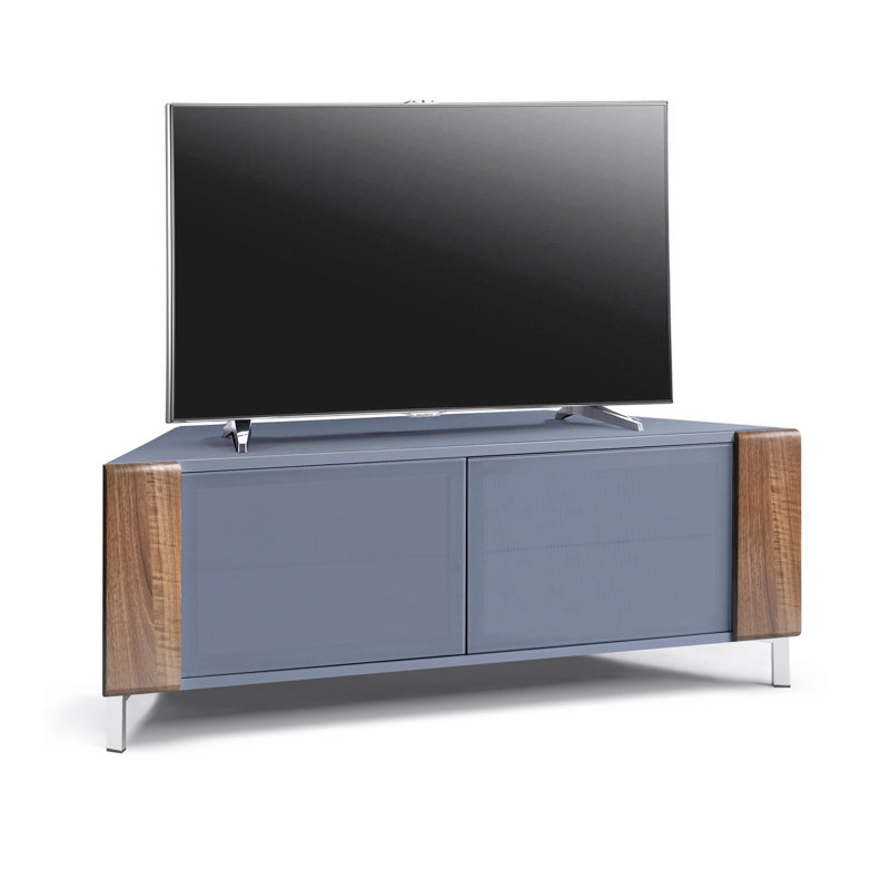 Allene Unfinished TV Stand for TVs up to 50", Grey/Walnut Grey