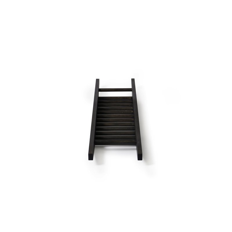 Belinda Freestanding Bath Rack – Solid Wood Bath Caddy for Modern Bathrooms, Dark