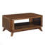 Table basse rectangulaire pour le salon, table basse de 41,5 pouces avec pieds solides, table basse avec table de rangement centrale. Assemblage facile