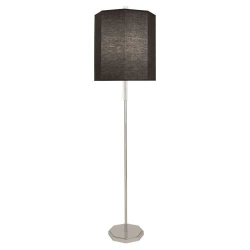 Kate 66.25'' Black Brass Floor Lamp with Fabric Shade
