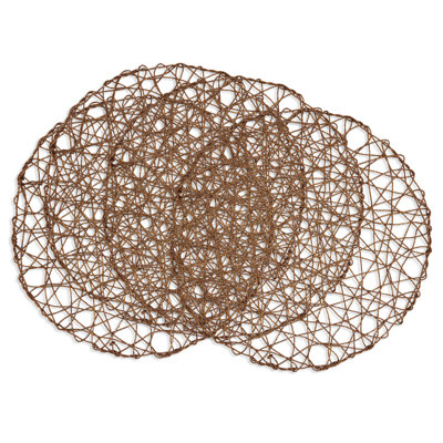 Napperon en cuivre scintillant 15 x 15 po, ensemble de 4