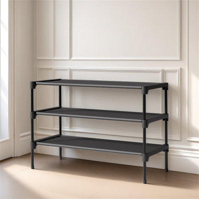 Shoe Rack - Premium Non-Woven Fabric Shoe Rack, Sturdy And Durable Long Stackable Shoe Rack For Closets, Entrances, Garages, And Hallways