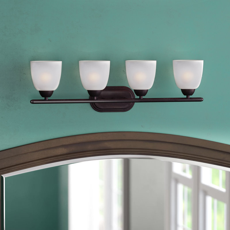 Éclairage pour meuble-lavabo Hayden, Bronze huilé