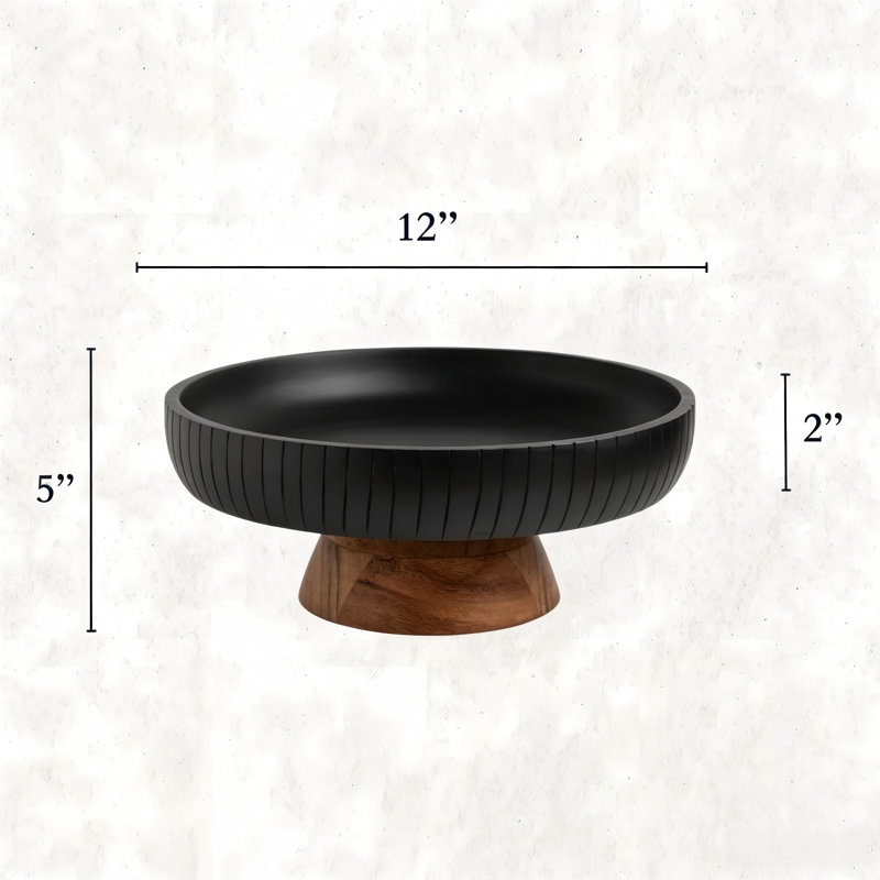 Solid Wood Decorative Bowl
