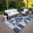 Machine Washable Indoor/Outdoor Wagenen ACN2365 Geometric Rug-1184324897