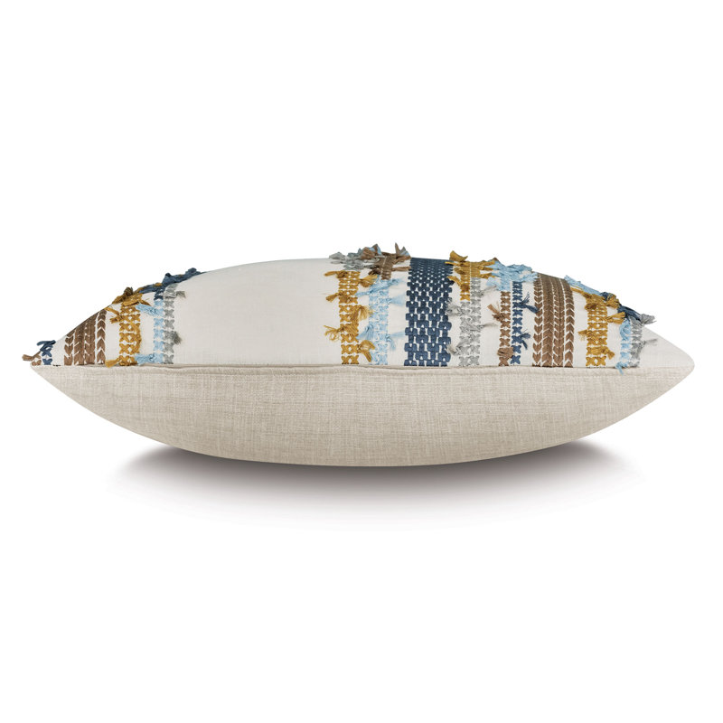 Daleyza Striped Linen Pillow Sham, 20" H x 27" W