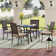 Round 4 - Person 47'' Long Dining Set with Cushions
